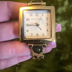 Silpada cheetah print and hair on hide watch